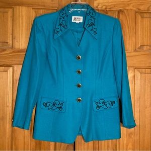 NWOT Vintage Morgan Miiller Lined Blazer Size 12
